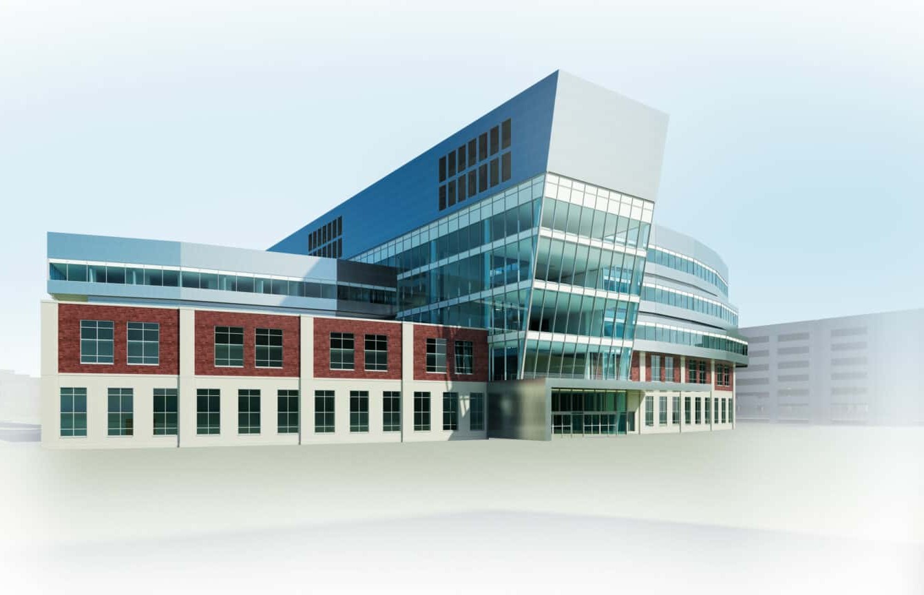 3D BIM modeling showing coordinated building design information