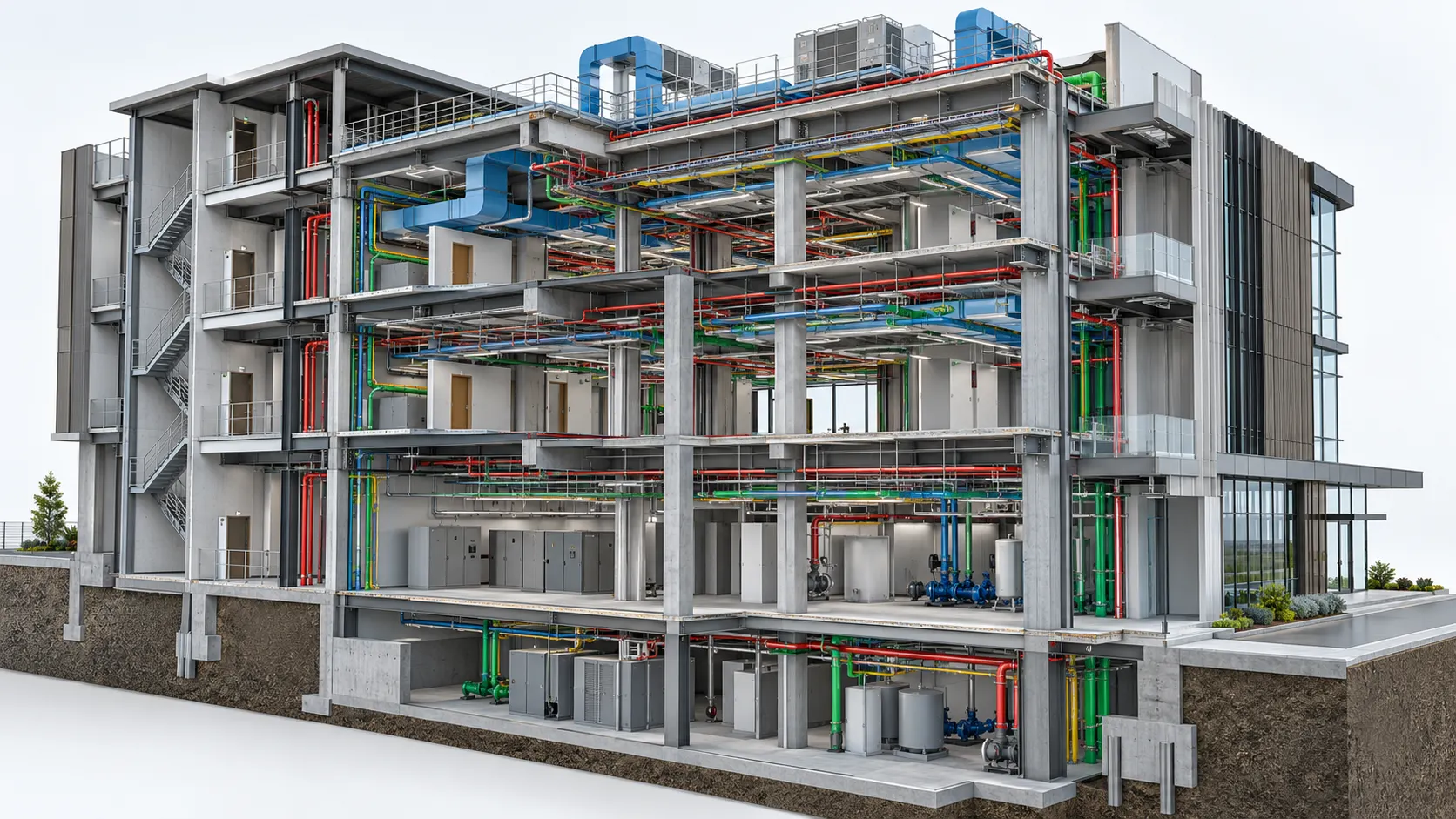 Multidisciplinary BIM model used for design and construction coordination